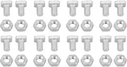 Liineparalle 50Pcs Aluminium M6X12 Bolts+ 50Pcs M6 Nuts, Nut & Screw/Fastener Tool Assortment Sets for Outdoor Plant Gardening Greenhouse
