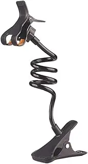 zolyet Lazy Phone Holder Cell Phones Clip Stand Hands 360° Gooseneck ible Long Arm Rotating Mou for Bed Office Kitchen Compatible with Up to 6.3 Inches Devices Black