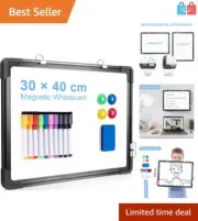 Portable 12" x 16" Mini Magnetic Whiteboard with Markers – Ideal for Every Space