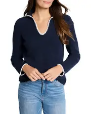 Nic+Zoe Blanket Stitch Getaway Sweater