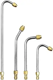 High Pressure Washer Rod - Curved Nozzle Attachment | Pressure Washer Gutter Cleaner Attachment | High Fan Spray Angled Nozzle for Home Garden Patio Gutter Car Window Cleaning