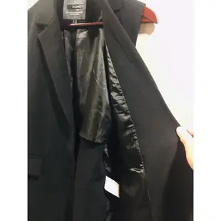 新品 黑色長版西裝背心  西裝外套