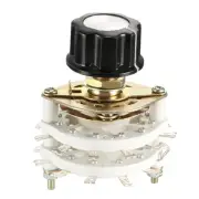 4P5T 4 Pole 5 Position 2 Deck Band Channel Rotary Switch Selector with Knob