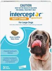 Interceptor Spectrum Tasty Chews for Large Dogs 22 to 45Kg Blue 3 Chews