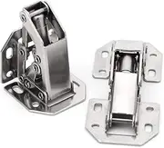 Stainless Steel Soft Close Concealed Door Hinges,Flush DoorAutomatic Mute Hinges Door Hinge 2Pcs Easy Mount 90 Degree Concealed Kitchen Cabinet Cupboard Sprung Door Hinges 62KC