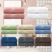 LINENOVA 2 Pieces Extra Large Bath Sheets 550 GSM 100% Cotton Bath Towels Set 8 Colors