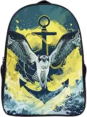 [WUSHAUALNS] School Bags Fishhawk Backpack School Bag Rucksack for Girls Boys Backpacks Large Capacity Kids Back Pack Lightweight School Bags for Children Students 40x28x16cm