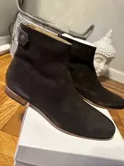 Common Project X Robert Geller Chelsea Suede Boots Dark Brown Size 42/US9