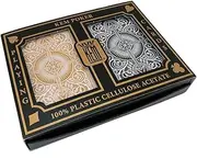 Springbok Puzzles KEM Arrow Black and Gold, Poker Size-Jumbo Index Playing Cards (Pack of 2)