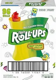 Betty Crocker Fruit Roll Ups, Crazy Colors, 0.5 Oz, 96 Count