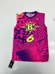 Game Breaker Mens Pink Purple Sleeveless Jersey Size Medium