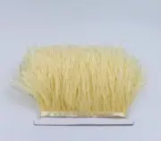 Champaign Ostrich Feather Trims Fringes Pineapple Sewn on Feather 1 Yard (USA)