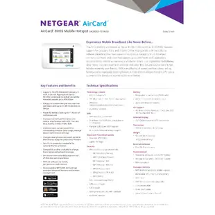 【Netgear】高雄自取 AC800s 3CA 高速4G+行動網卡 台灣全頻 網卡路由器 華為 E5785 E5787