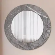 Printed Frame Wall Mirror with Glass Frame Ready to Hang Rustic marble