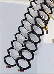 Telescopic Ladder for Ceiling, Thickened Attic Ladder, Home Roof Step Ladders Pull-Down Stable Folding Ladder, Load 1100lb