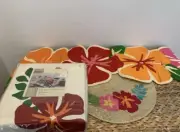 Target Hawaiian Flower Home Decor Set - Duvet Table Runner towels placemat