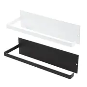 Black/White Paper Towel Holder Hanger Rack Kitchen Shelf Organizer Under Cabinet Roll Cup