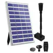 PROTEGE Hi-Flow Water Feature Fountain Pond Pump, w/ Solar Panel, Lithium Batter