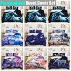 Beach Shell Unicorn Galaxy Magical Butterfly Doona Duvet Quilt Cover Bedding Set