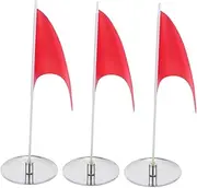 ibasenice Golf Training Cup Flag 3 Pack Mini Green Flagpole for Golf Practice and Targets