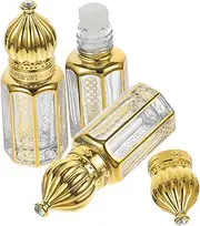 LIFKOME 3Pcs Small Essential Oil Roller Bottles Empty Perfume Containers with Roller Ball Design Convenient for Aromatherapy and Daily Use Leak Glass Holders for Essential Oils