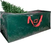 Christmas Tree Storage Bag, Heavy Duty 9 ft Artificial Xmas Holiday Tree Storage Zippered Bag with Carry Handles, Durable Waterproof Material, Protect Against Dust, Insects & Moisture (Green)