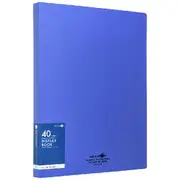 Aqua Drops Display Book Fixed 40 Pockets Vivid Blue