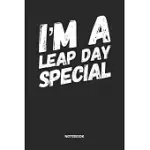 NOTEBOOK: LEAP DAY THEMED BIRTHDAY NOTEBOOK (6X9 INCHES) . WITH BLANK PAGES IDEAL AS A FUN GIFT TO A B-DAY LEAP YEAR BOY, GIRL,