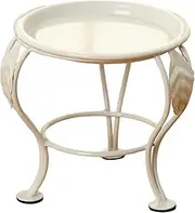 ＡＷＨＡＯ Round Metal Plant Display Stand, Pot Rack, Planter, Storage Rack, Plant Stand for Stylish Garden. , White, as described