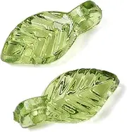 [UR URLIFEHALL] 5000 pcs Random Acrylic Leaf Charms Transparent Tree Leaves Pendant Charms Cute Green Leaf Shaped Charms for DIY Necklace Jewelry Crafts Making, Acrylic, No Gemstone