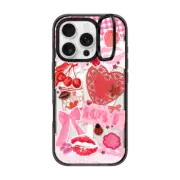 iPhone 16 Pro Impact Ring Stand Case MagSafe Compatible Transparent Junk Journal Stickers
