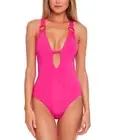 Becca by Rebecca Virtue COSMOPOLITAN Skylar Plunge One-Piece Swimsuit, US Large