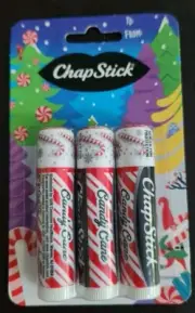 ChapStick Candy Cane Flavor New/Factory Sealed - Pack of 3