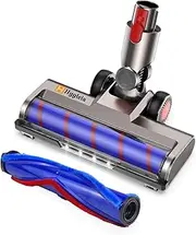 [hygieia] Motorhead & Fluffy Head Combo for Dyson V7 V8 V10 V11 V15 & Outsize, Electric Powerhead Replacement with Extra, Soft Microfiber Roller Brush