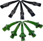 ibasenice 2 Set Halloween Manicure Set Press on Nails Witch Zombie Costume Props Spooky Fingernail Covers