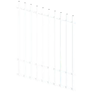 ProtectorAl 0350-1200W x 1500H Pearl White Batten Pool Fence Panel Raked Up to 15º