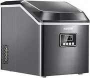 Maxkon Ice Maker Countertop Ice Maker with Scoop and Basket,17KG/24H,24 Cubes in 13 Mins,Portable Small Ice Machine with Scoop and Basket for Home Kitchen Office Bar Party