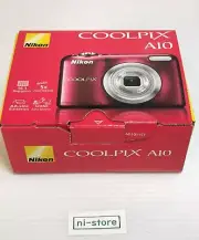 Nikon COOLPIX A10 Compact Digital Camera Red 16.1MP English Japanese -New unused