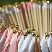 Party Decor 50pcs/lot Colorful Wedding Stick with Bells for Wedding Decoration (Color : Customize, Size : 50pcs)