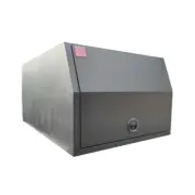 1200mm Black Flat Plate Aluminium Canopy