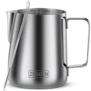 Milk Frothing Pitcher, 20oz Espresso Steaming Pitchers Stainless Steel Cappuc...