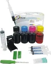 refill24 Compatible Canon PG-575 CL-576 PG-575 CL-576 XL Black and Colour Ink Cartridge Refill Kit Includes Clip and Accessories + Instructions + 240ml Ink Compatible with Pixma TS TR