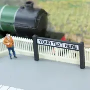 Model Railway Station Sign - OO Gauge Personalised Sign - Hornby 1:76 Scale 4mm