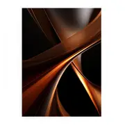 Abstract Brown Black Painting Canvas Print