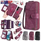 For Samsung S25 Ultra S24+ S23 S22 S21/20 FE Removable Case Leather Wallet Cover