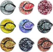 9 Pcs Nail Powder Accesoires Decorations Nail Polish Sticker Gradient Powder Tool Set