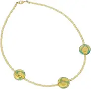 [Glass Of Venice] GlassOfVenice Murano Glass Royal Aquamarine Circles Necklace