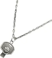 [COLLBATH] Boys' Sports Necklace Basketball Hoop Chain Necklace for Men's Accessories Collecti