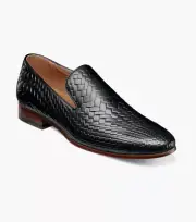 NIB Stacy Adams Wilton Plain Toe Slip On in Black