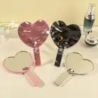 Single-sided Handheld Mirror Heart Shape Cosmetic Mirror New Makeup Mirrors